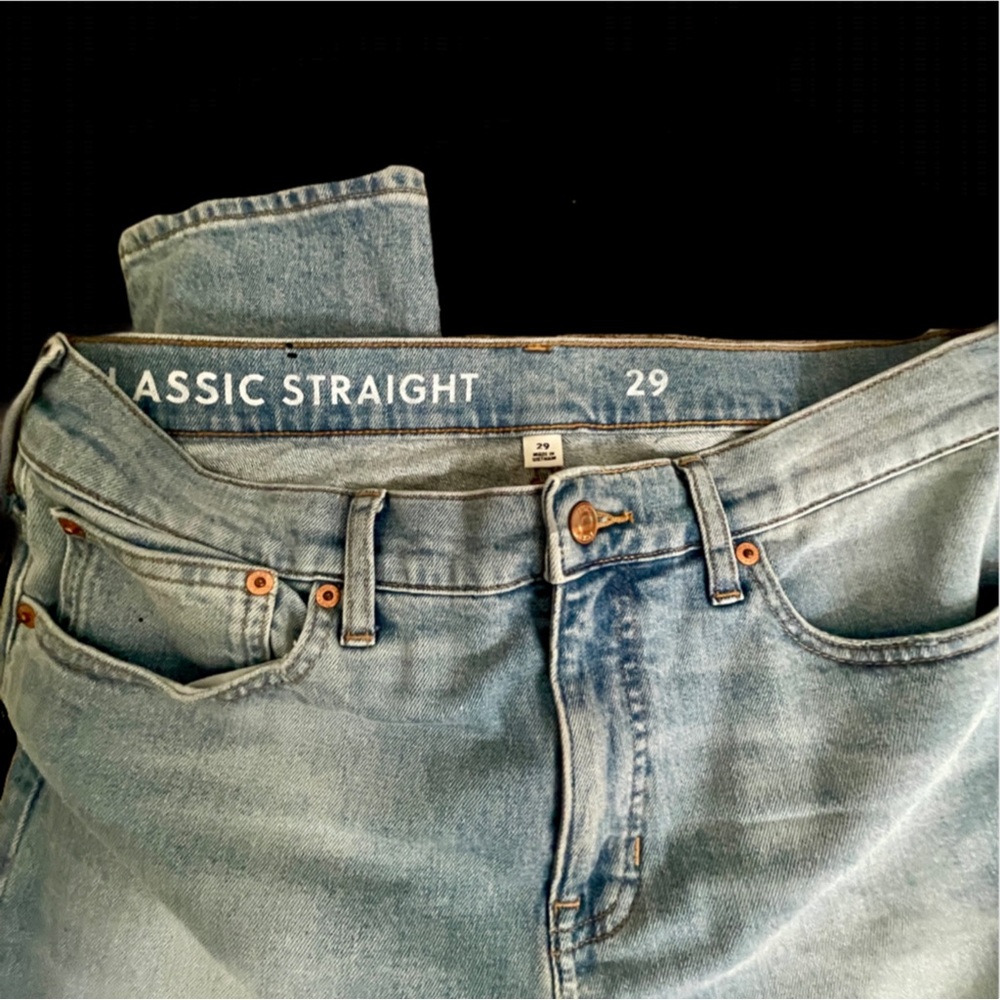 J. Crew Light Blue Straight Classic Jeans Size 29 - Picture 4 of 9